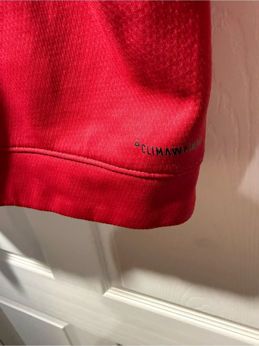 adidas Red Crewneck Hoodie with Reflective Logo size S